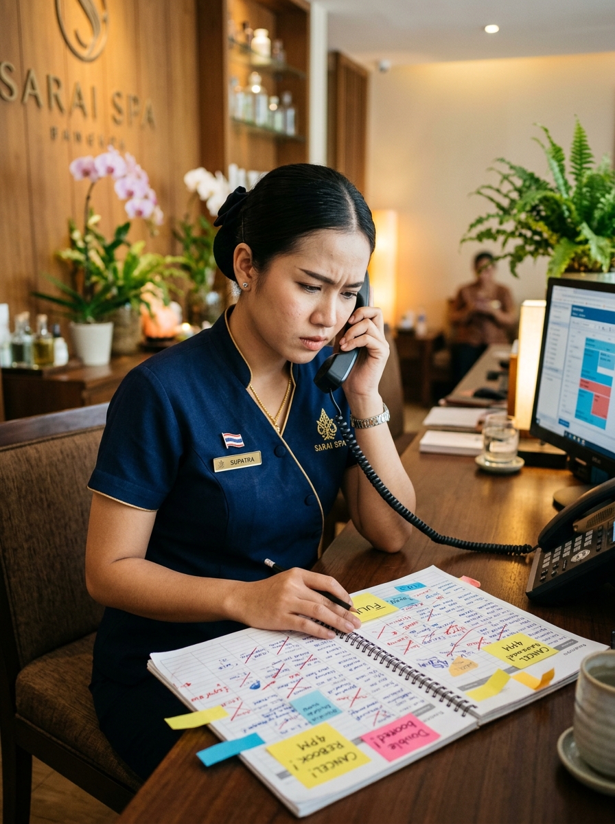 ปัญหาตารางนัดหมายและคิวซ้ำซ้อนเมื่อไม่มีระบบจองคิวร้านนวดออนไลน์
