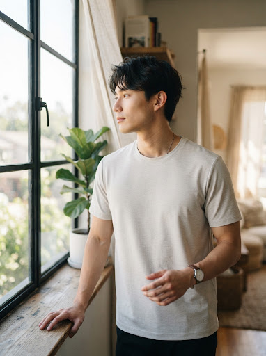 Comfort Living - AERO-Seamless V-Neck Oatmeal Grey