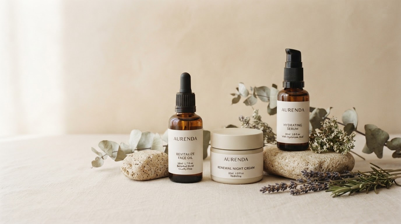 AURENDA Skincare Collection Still-life Editorial