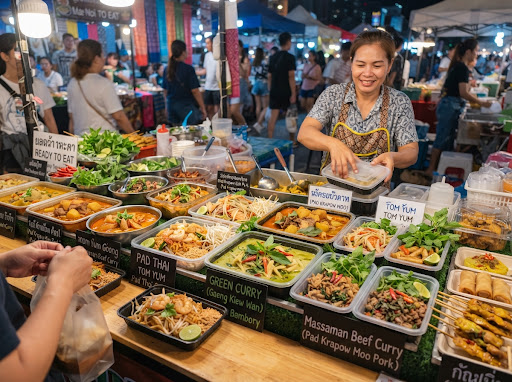 อาหารปรุงสดและของกินพร้อมทาน