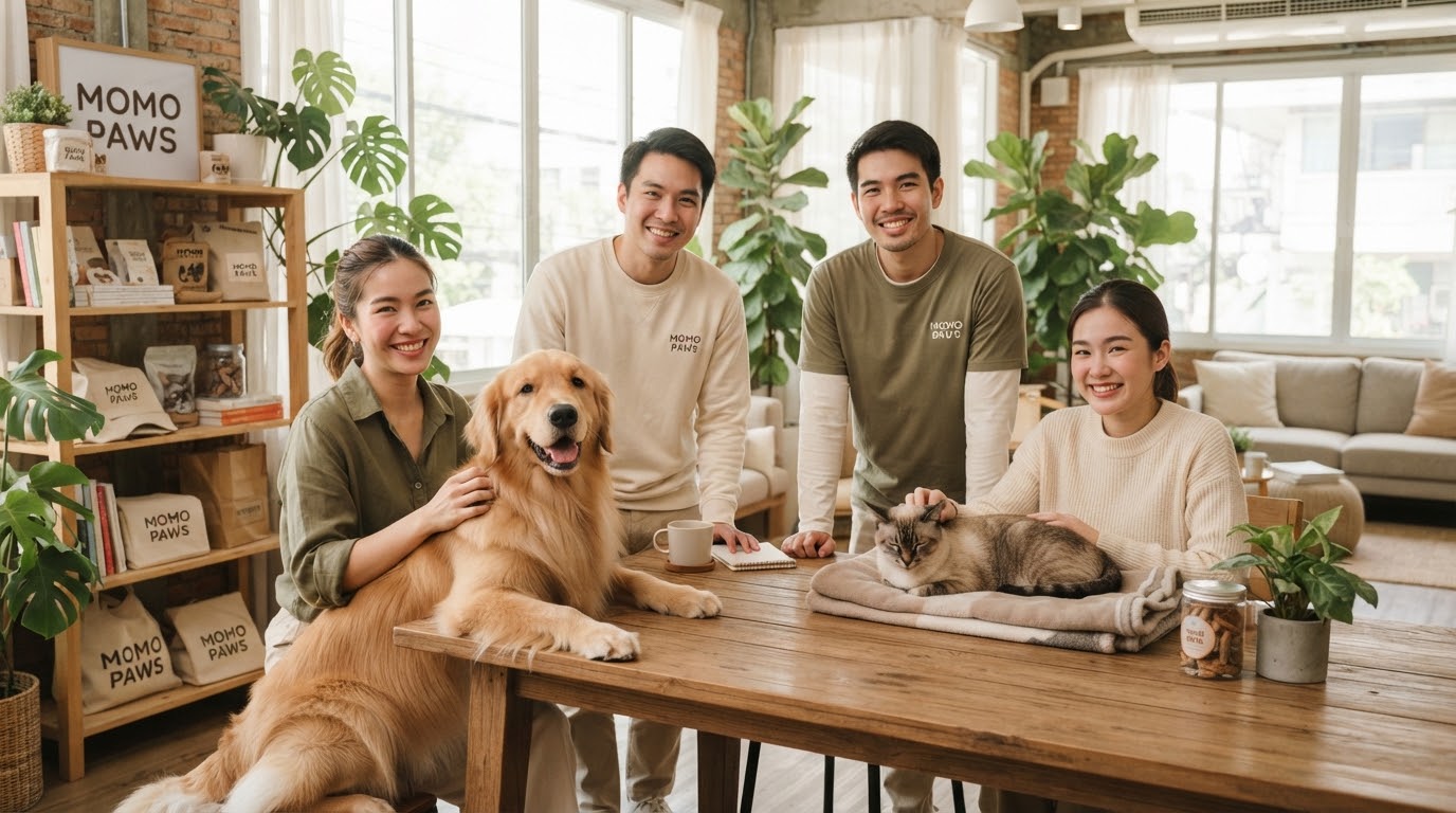ทีมงาน MomoPaws และน้องสัตว์เลี้ยง