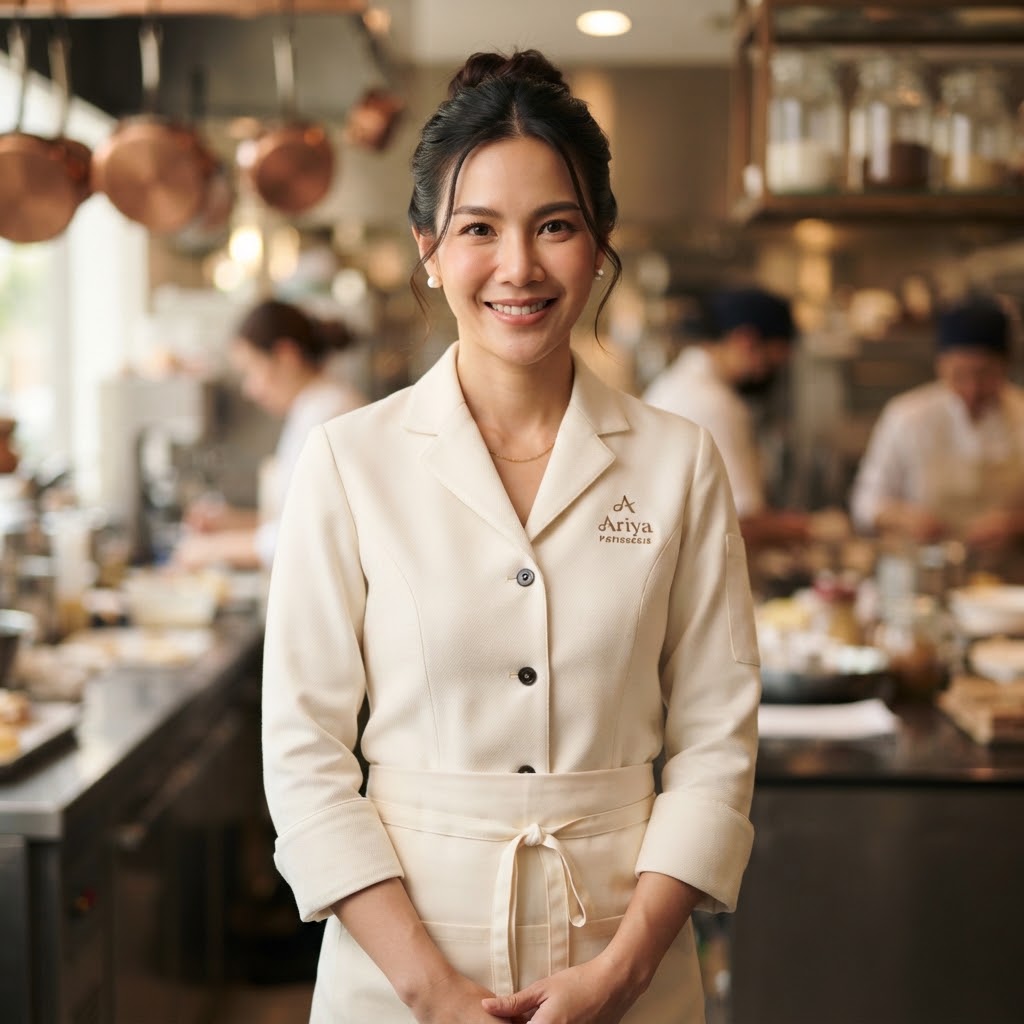 Portrait of Pastry Chef Ploy Pimrada at Monkiri