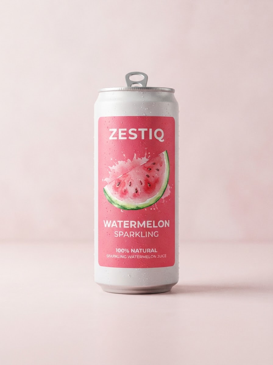ZESTIQ Sleek Modern Soda Can Mockup studio product photography
