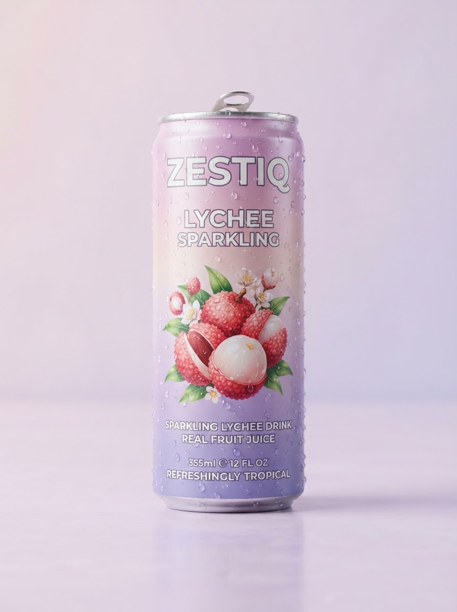 ZESTIQ Sparkling Lychee Can 250ml